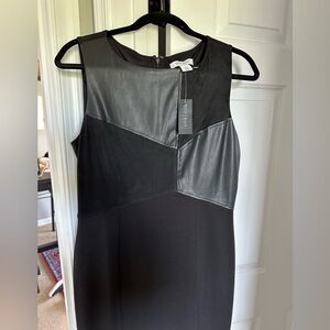 NWT Faux Leather and Suede LBD